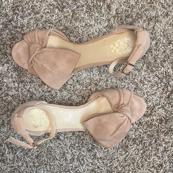 Vince Camuto Nestey Rose Tan Suede Heels 8.5 - Picture 3 of 12